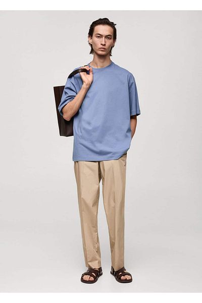 MANGO Man Μπλουζάκι από 100% βαμβάκι oversize