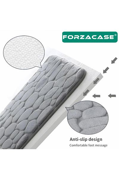 Forzacase Covoraș de baie cu spumă cu memorie cu bază anti-alunecare - FC796