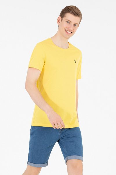 U.S. Polo Assn. Men's Dark Yellow Basic Crew Neck T-Shirt 50262974 -Vr094