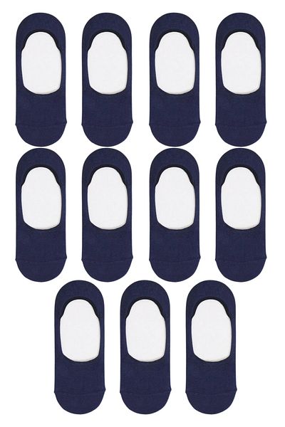 BONY SOCKS Дамски тънки балеринки в тъмносини - Опаковка от 12 бр