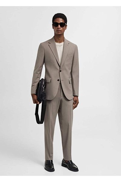 MANGO Man Slim Fit Cool Wool Set Trousers