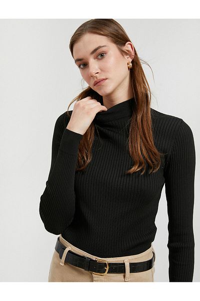 Koton Half Turtleneck Sweater Knitwear Ribbed
