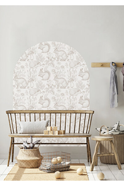 WALLHUMAN Boho - Bohem Tarz Oval Kemer Dekoratif Duvar Stickerı