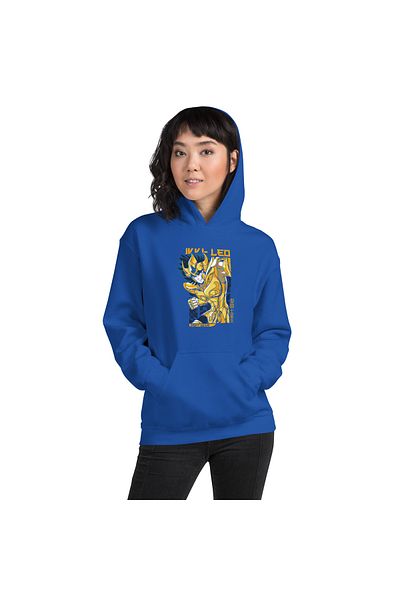 Moda Glo Hanorac unisex cu glugă cu imprimeu Leo