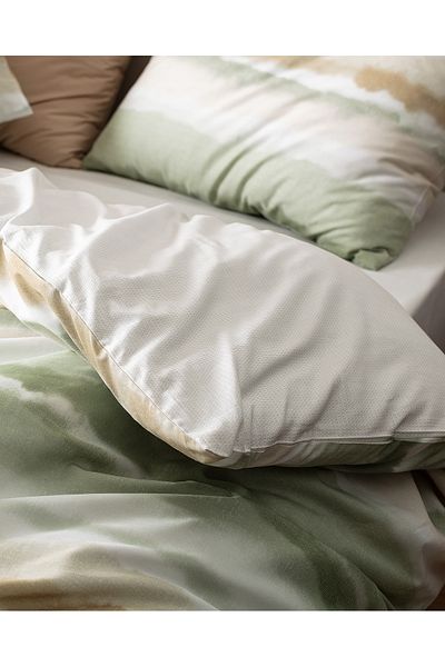 Madame Coco Leda Double Khaki Bedding Set - 100% Cotton, Ranforce Printed