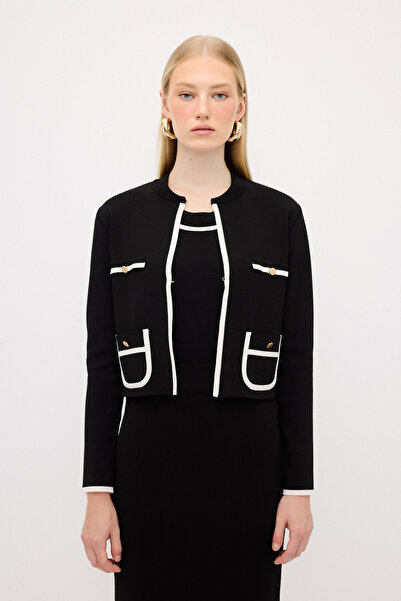 adL Düğme Detaylı Triko Hırka