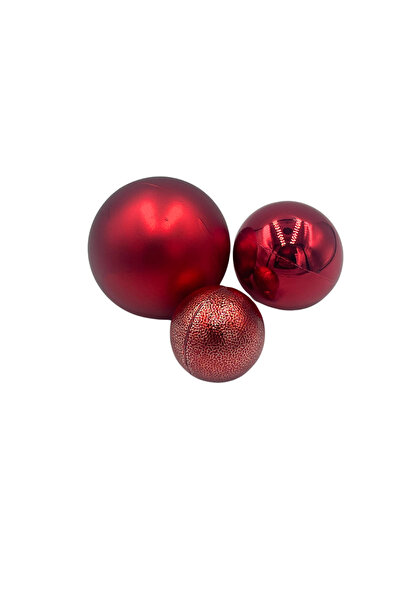 PASTRY PLANET زخرفة كرة كعكة حمراء 3 مقاسات