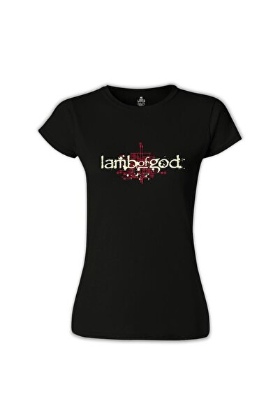 Lord T-Shirt تي شيرت نسائي أسود بشعار Lamb Of God