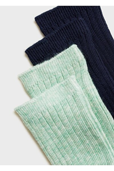 MANGO Baby 2 бр плетени чорапи с гума