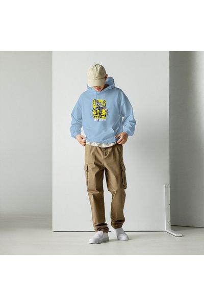 Moda Glo Hanorac unisex cu glugă cu imprimeu Naruto