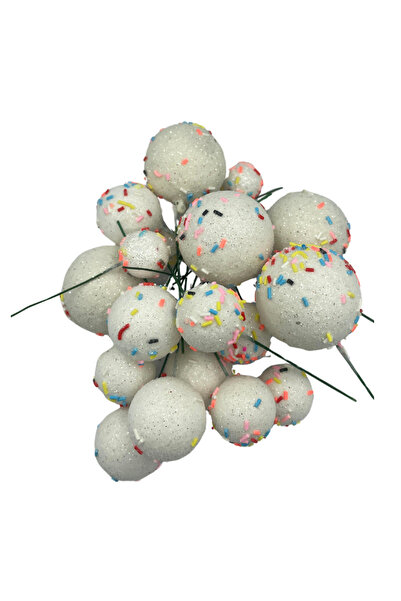 PASTRY PLANET White Ornamental Mix Cake Top - 20 Pieces