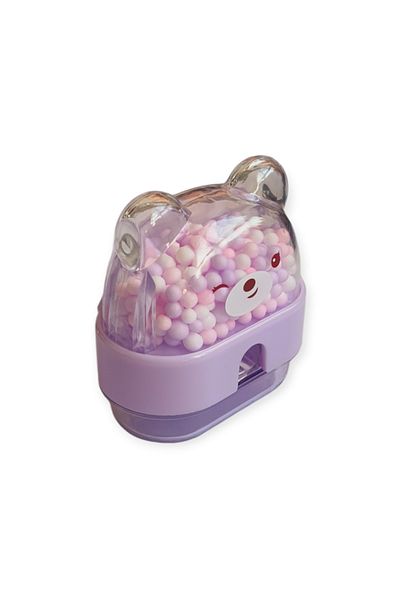 Polin Beaded Pencil Sharpener with Cute Bear Figure