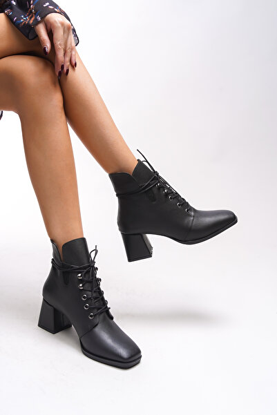 Riccon Vyllaurel Μαύρες γυναικείες μπότες με τακούνι - 00123545   Μοντέλο