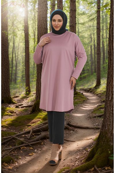 RESPİRO Large Size Comfortable Cut Seasonal Mother Size Dumped Soft Tunic