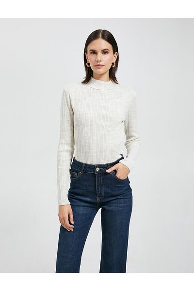 Koton Ribbed Knitwear Sweater Half Turtleneck