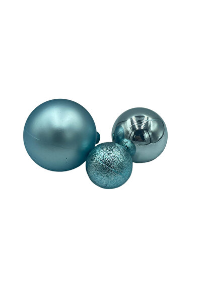 PASTRY PLANET زخرفة كروية على شكل كعكة زرقاء مقاس 3