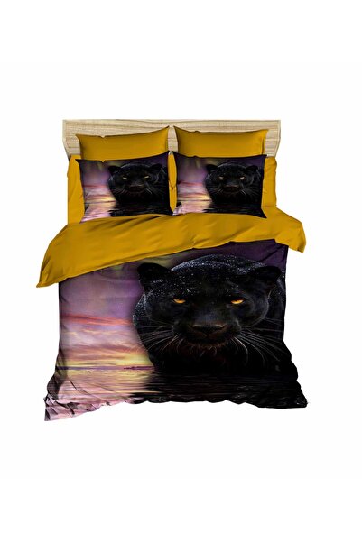 Fabeteks Black Panther in Water 3D Digital Double Duvet Cover Set
