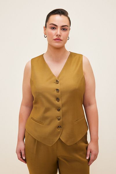 Love My Body Vestă de buzunar de flanel
