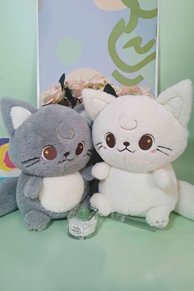 Miniso Lisanslı Çöl Yıldızı Serisi Kedi Peluş Oyuncak Krem – Ultra Yumuşak Sa...