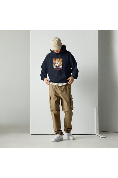Moda Glo Φούτερ Unisex Kyoujorou Rengoku με στάμπα με κουκούλα