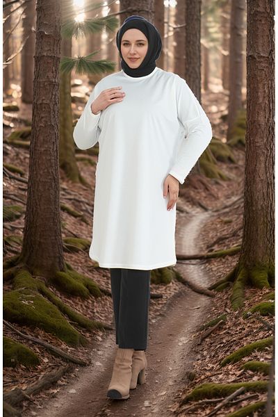 RESPİRO Large Size Comfortable Cut Seasonal Mother Size Dumped Soft Tunic