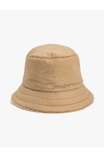Koton Bucket Hat Plush Lined Water Repellent Double Sided