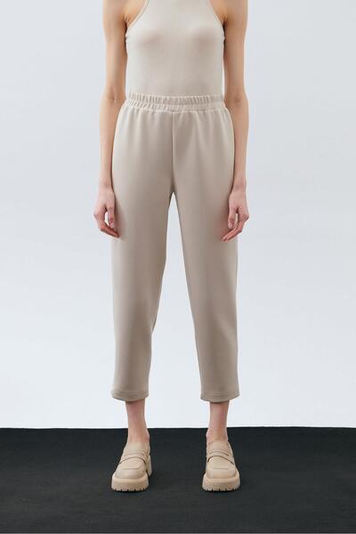 TERZİ DÜKKANI بنطال جزر سكوبا كبير الحجم بلون الحجر