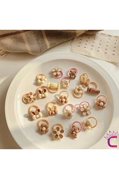 Cinderella Set de 20 de agrafe de cauciuc pentru fetiță, cu design special, c...