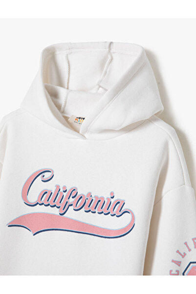 Koton Mikina s kapucí odstupňovaná s dlouhým rukávem s potiskem u krku