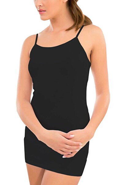 by İGP Жіночий модальний бавовняний довгий топ на бретельках