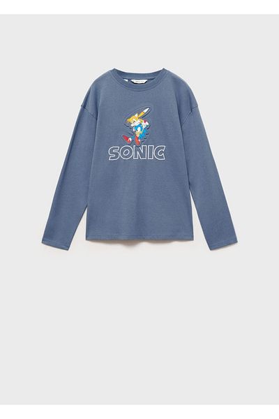MANGO Kids Tricou în relief Sonic