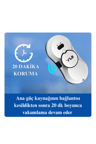 Yui Cs16 Pro 2024 Kumandalı -smart Uygulamalı Su Püskürtme 2800 Pa Akıllı Cam Silme Robotu