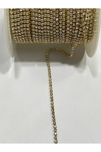 karantuhafiye Stony strip / Row of stones / 1 meter / gold / 2 mm