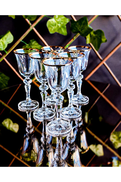 SEÇKİNEV Falco Altın Yaldızlı Kristal Kadeh 60ml