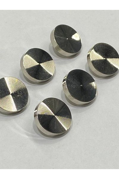 karantuhafiye Cardigan And Vest Button Hypnosis Model Special Coating Set of 6 Silver 1.8 CM