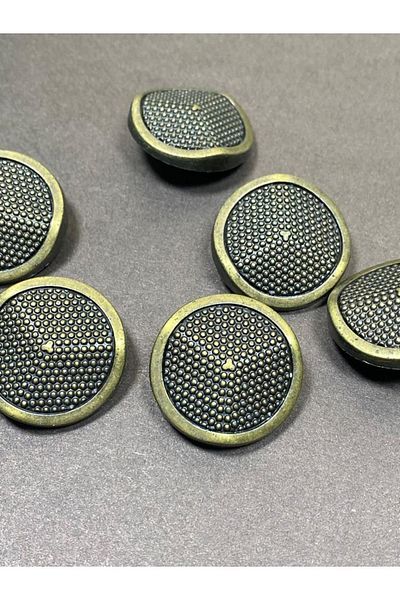 karantuhafiye Coat Button / Metallized (plastic) Button / Oxide 3 Cm Set of 6