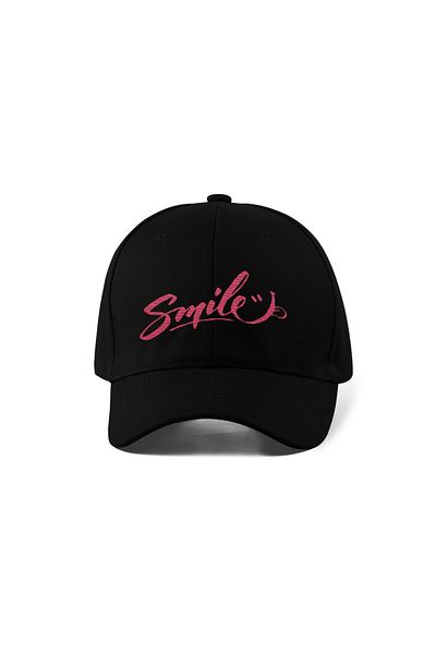 QUATEX Smile Embroidered Black Sports Unisex Hat a Quality Product