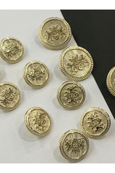 karantuhafiye Blazer Jacket Button Matte Gold / Double Lion Model