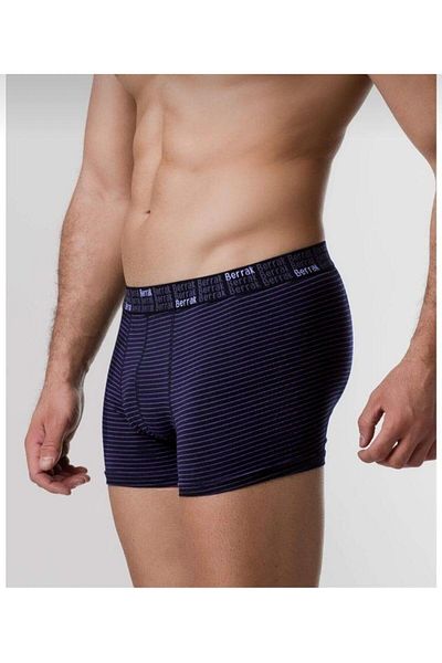 Berrak 4475 Ανδρικά ριγέ Lycra Boxers 12 τεμαχίων