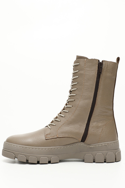 GÖNDERİ(R) Dámské/dívčí boty Mink Floater na zip s gumovou podrážkou z pravé kůže