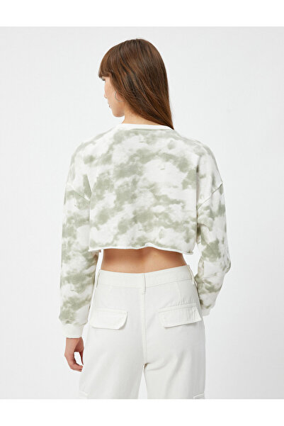 Koton Batikovaná mikina Crew Neck Crop