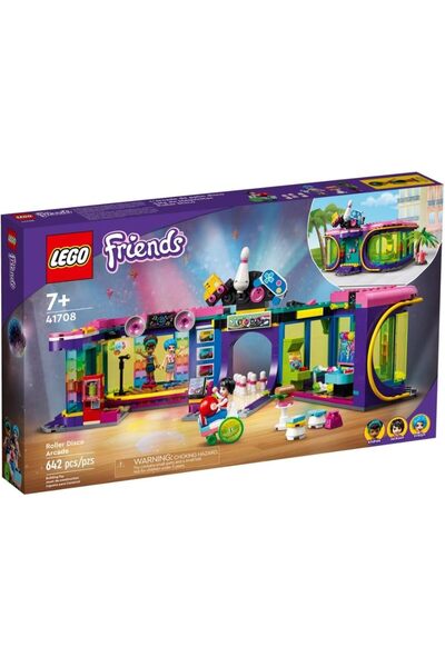 LEGO مجموعة بناء فريندز رولر ديسكو أركيد 41708 (642 قطعة)