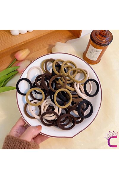 Cinderella Dámské přezky na denní oblečení – odolná sada 50 ks, 4 cm měkká elastická, hnědá barva