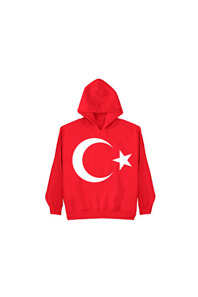 MAGORS Σετ παιδικό φούτερ 3 τεμαχίων με μοτίβο τουρκικής σημαίας - με κουκούλ...