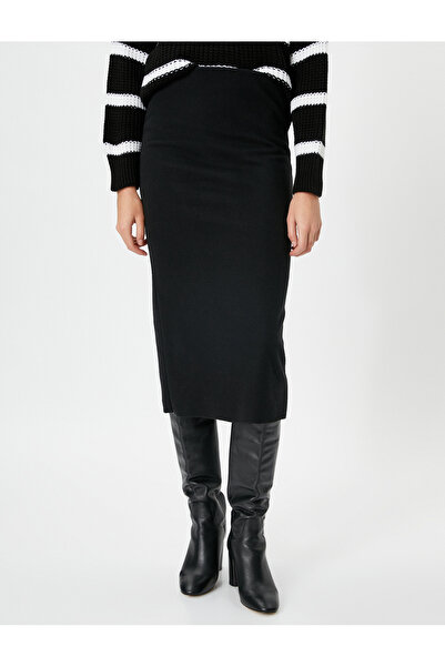 Koton Midi Kalem Etek Normal Bel Dokuma