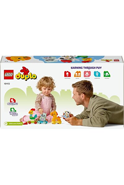 LEGO DUPLO My First Animal Train (10412) - Educational Building Set with Farm Animals for Toddlers 1