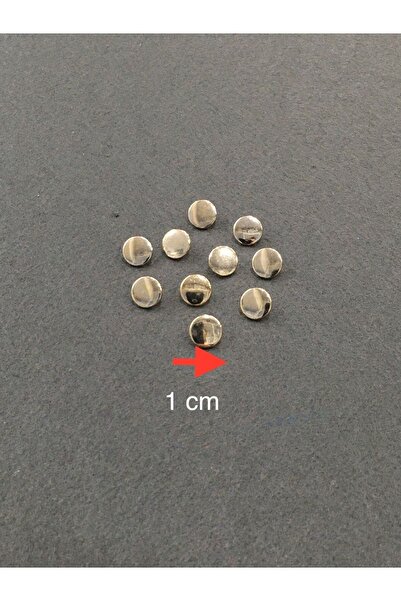 karantuhafiye Bluz Gömlek Düğmesi Unisex Metal Para Model Gold 10 Lu Set