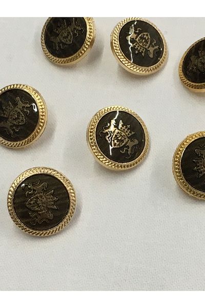 karantuhafiye Metal Button Small Series Set of 8 / Double Lion Model