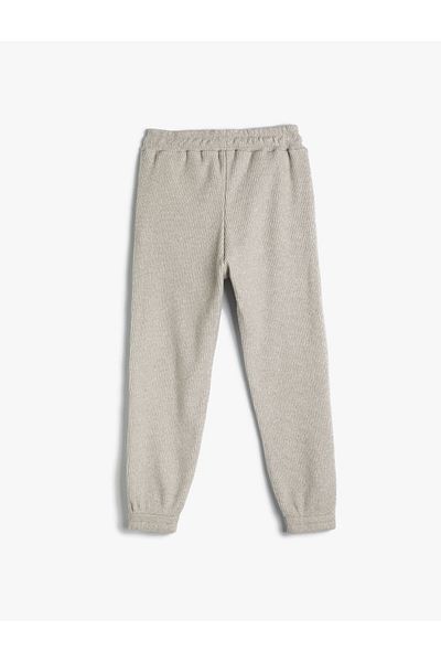 Koton Basic Jogger Sweatpants Textured Elastic Waist Pocket