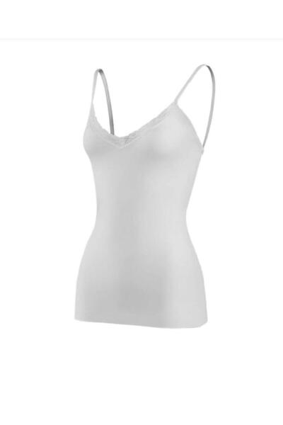 YILDIZ 2225 Модальний топ з бретелями та мереживною горловиною, 12 штук